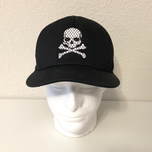 SOULCYCLE Embroidered Skull Trucker Hat Mesh Snapback Black Unisex Adult - Picture 2 of 8